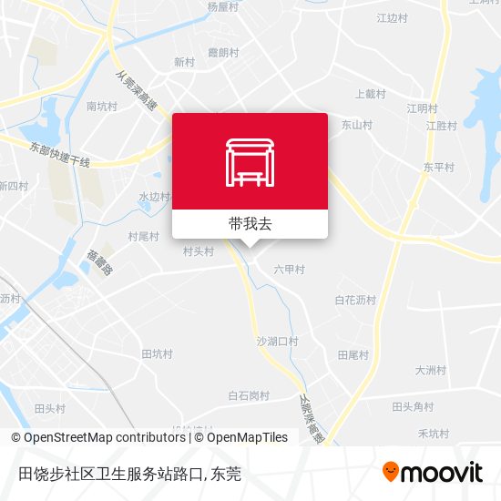 田饶步社区卫生服务站路口地图