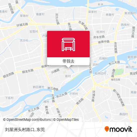 刘屋洲头村路口地图