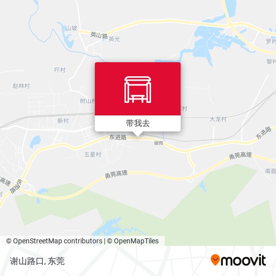 谢山路口地图