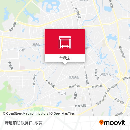 塘厦消防队路口地图
