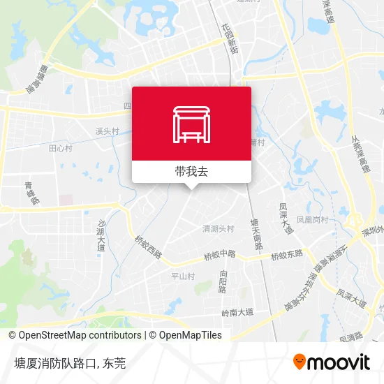塘厦消防队路口地图