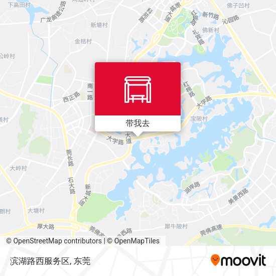 滨湖路西服务区地图