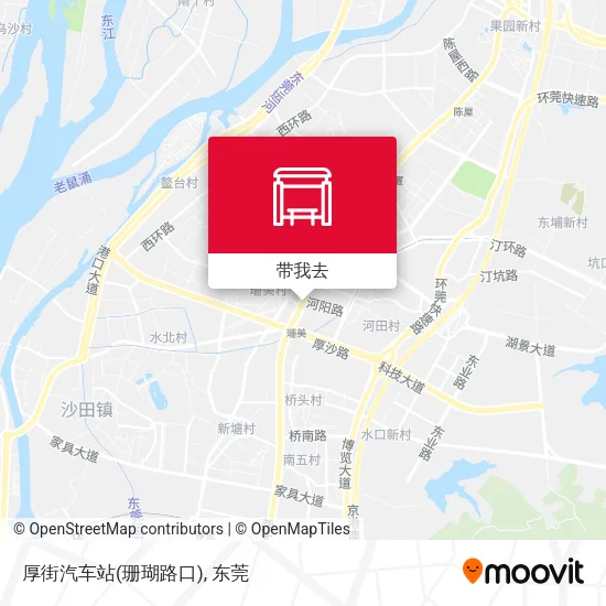 厚街汽车站(珊瑚路口)地图