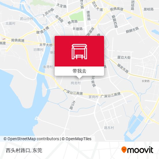 西头村路口地图