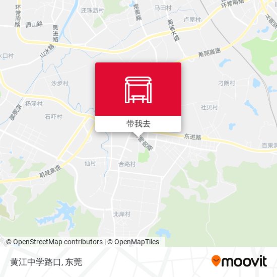 黄江中学路口地图