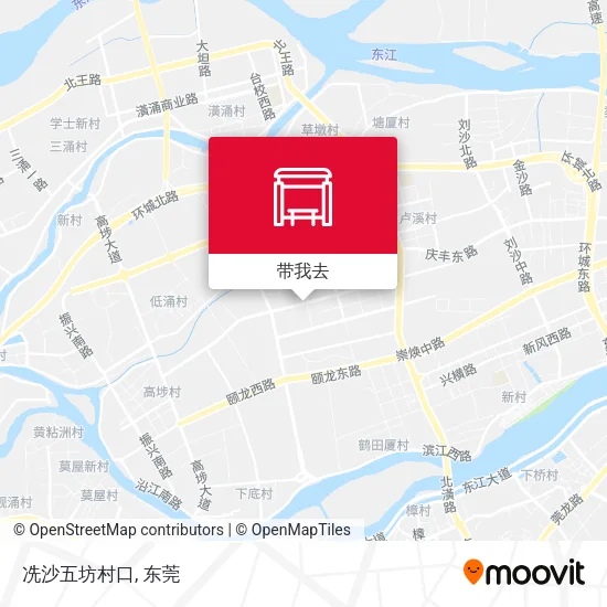 冼沙五坊村口地图