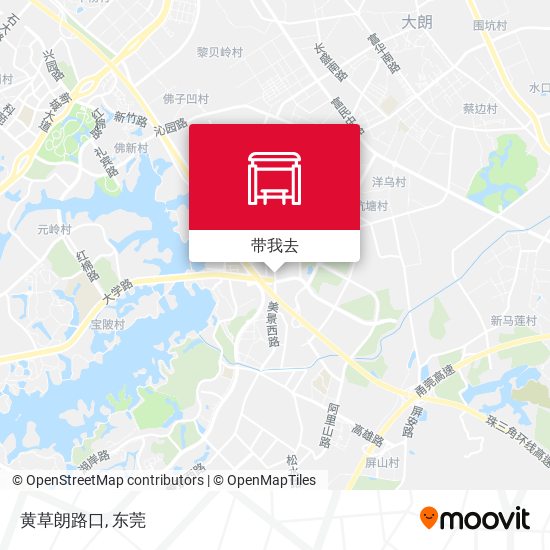 黄草朗路口地图
