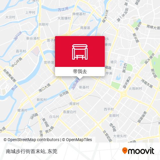 南城步行街首末站地图