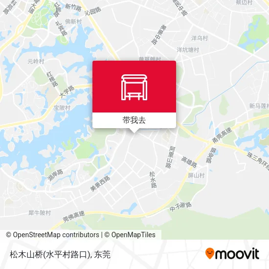 松木山桥(水平村路口)地图