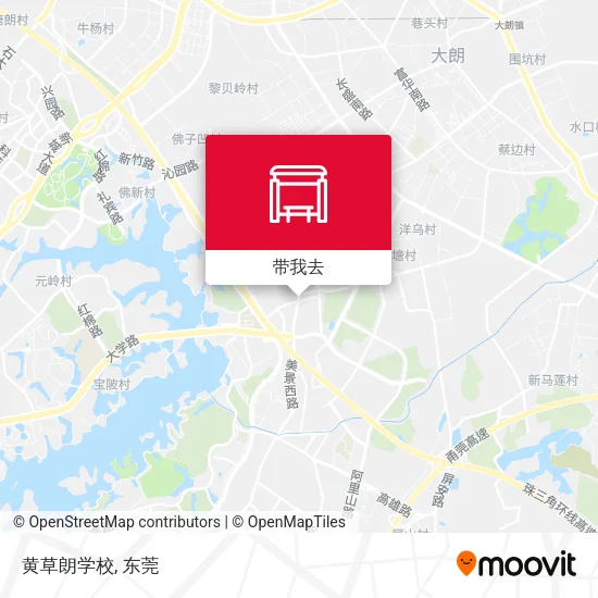 黄草朗学校地图