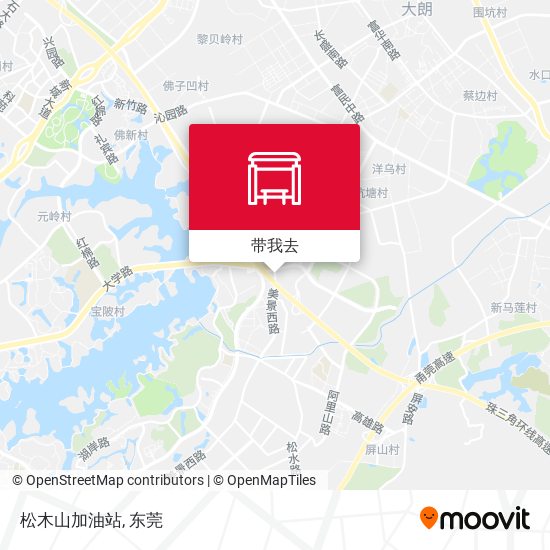 松木山加油站地图