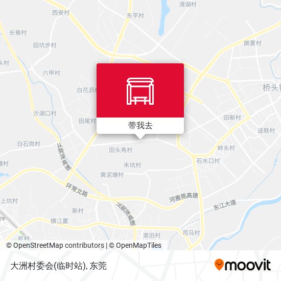 大洲村委会(临时站)地图