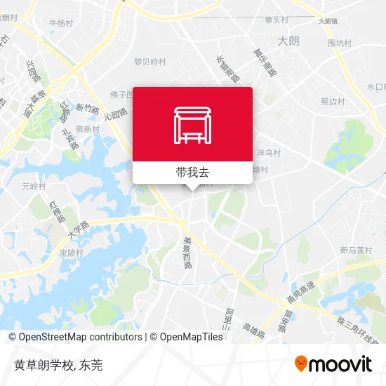 黄草朗学校地图