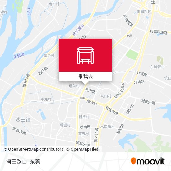 河田路口地图