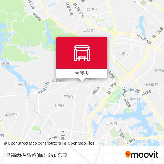 马蹄岗振马路(临时站)地图