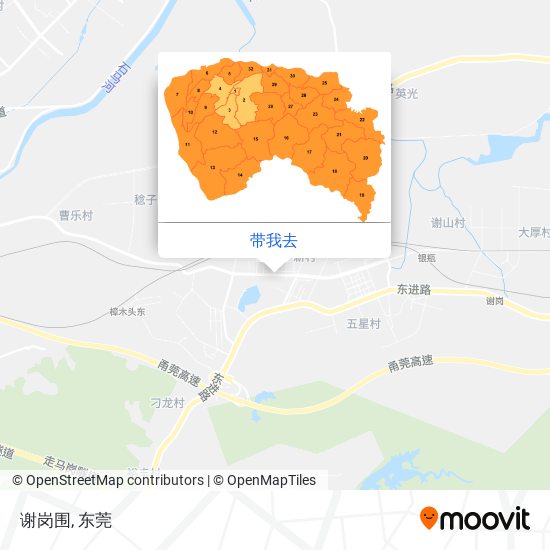 谢岗围地图