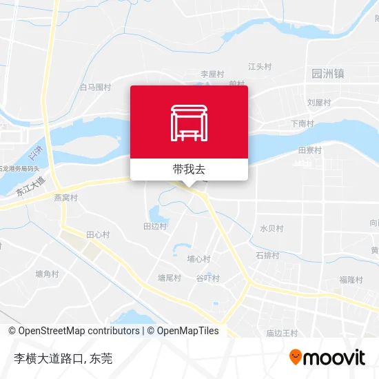 李横大道路口地图