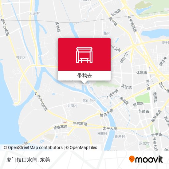 虎门镇口水闸地图