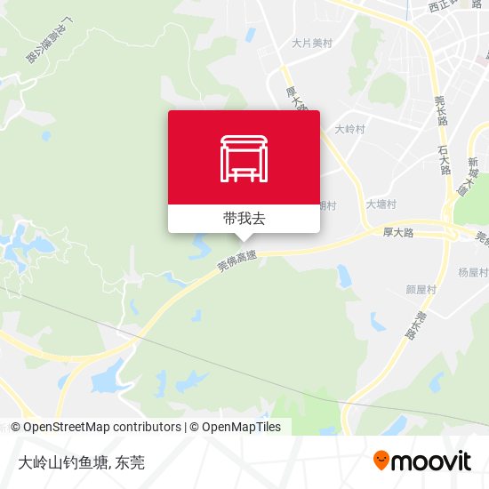 大岭山钓鱼塘地图