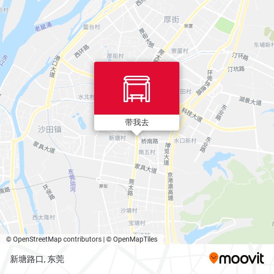 新塘路口地图