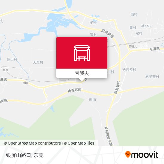 银屏山路口地图