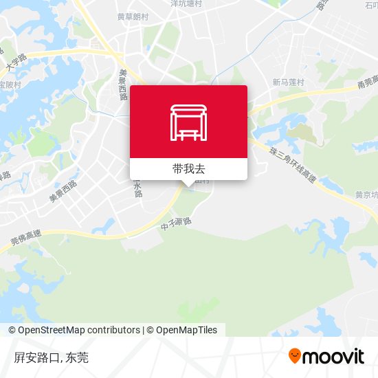 屛安路口地图