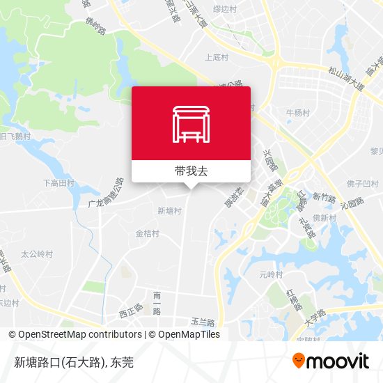 新塘路口(石大路)地图