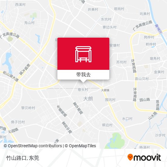 竹山路口地图
