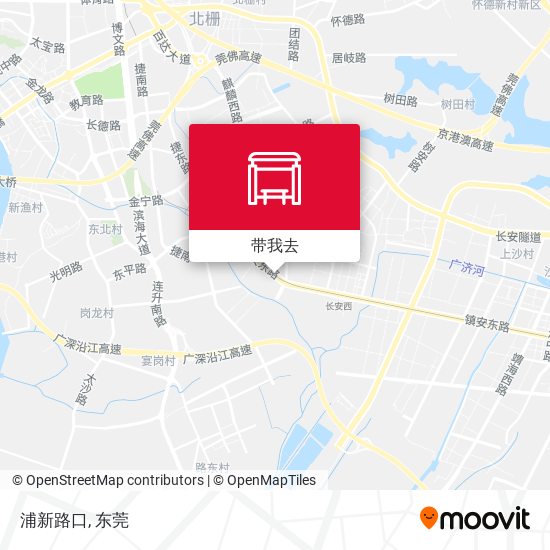 浦新路口地图