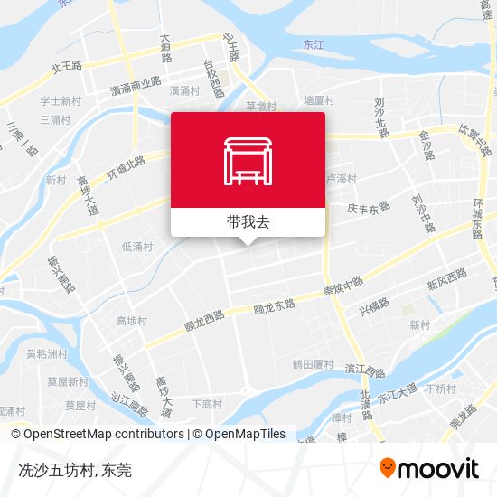 冼沙五坊村地图