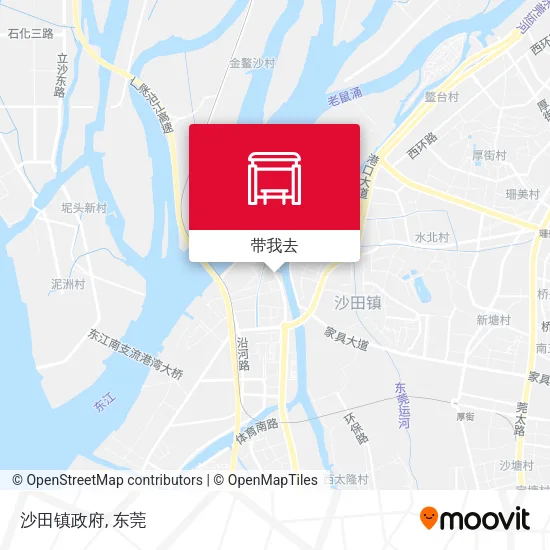 沙田镇政府地图