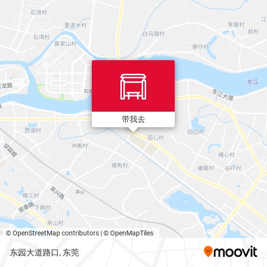 东园大道路口地图