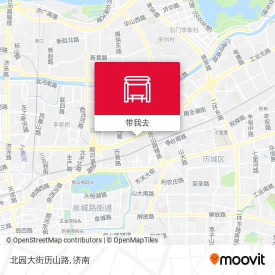 北园大街历山路地图