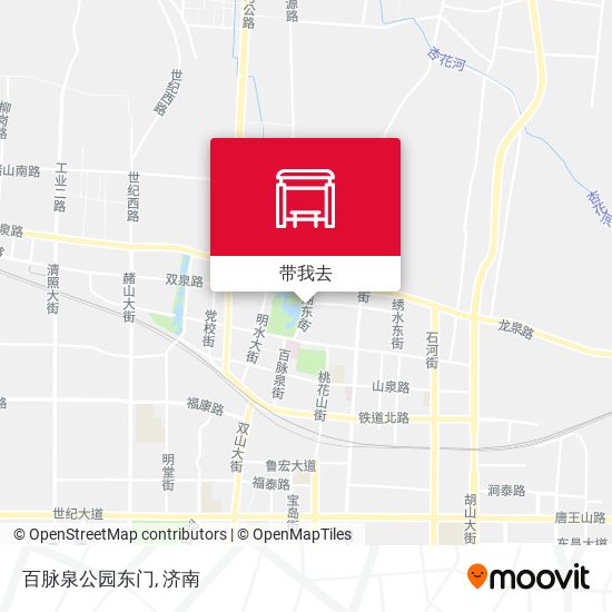 百脉泉公园东门地图