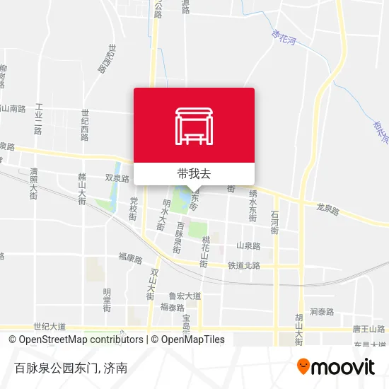 百脉泉公园东门地图
