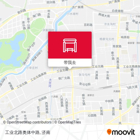 工业北路奥体中路地图