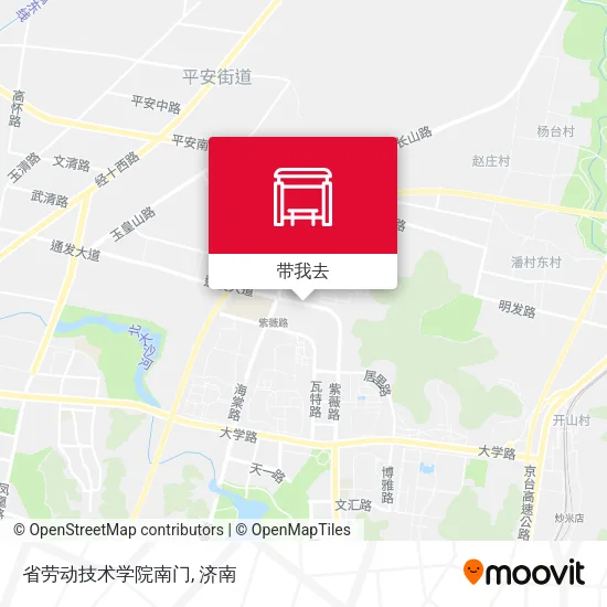 省劳动技术学院南门地图
