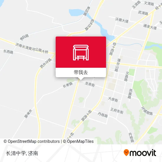 长清中学地图