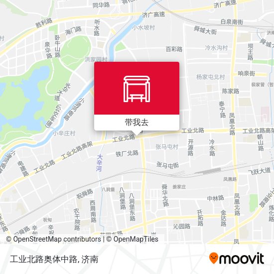工业北路奥体中路地图