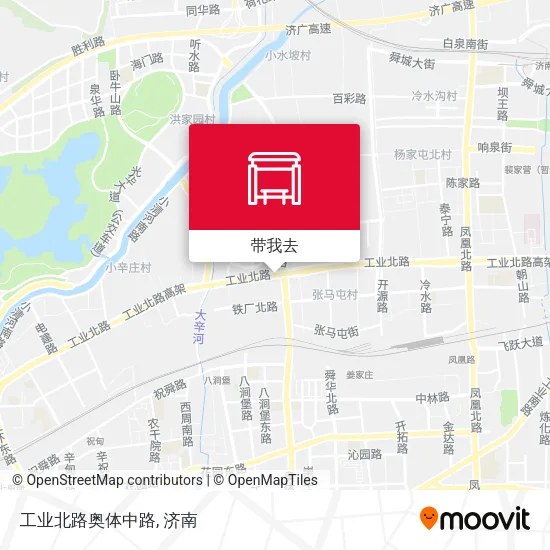 工业北路奥体中路地图