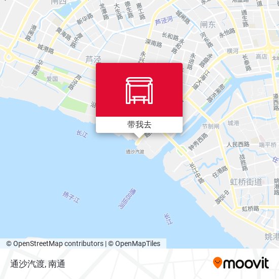 通沙汽渡地图