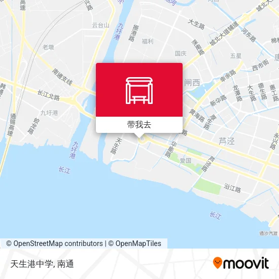 天生港中学地图