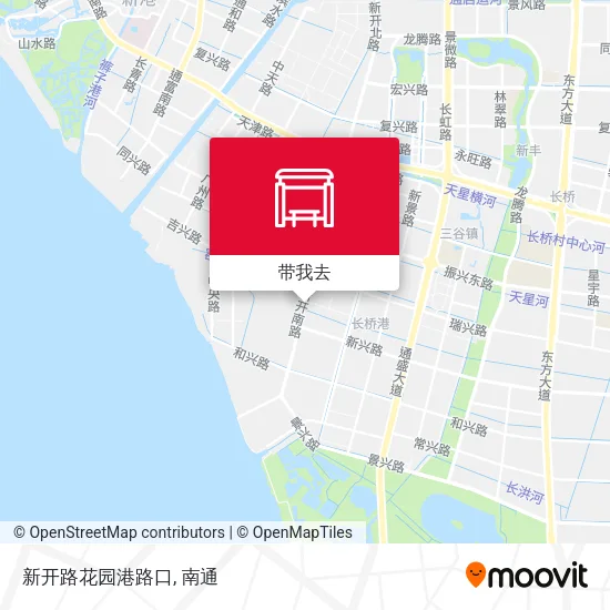 新开路花园港路口地图