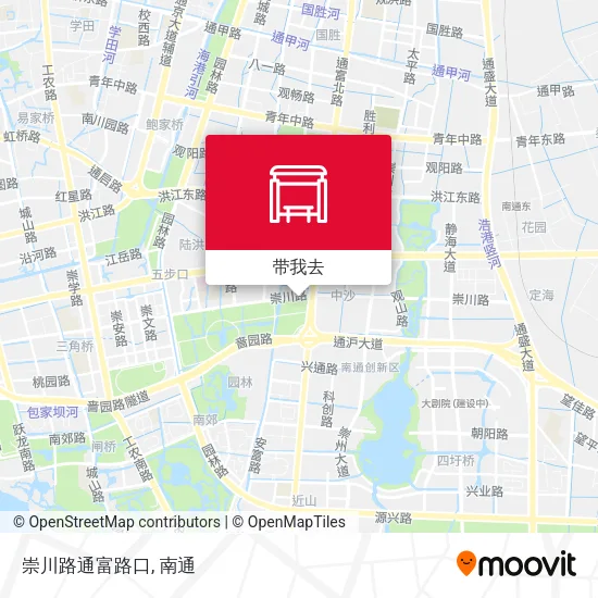 崇川路通富路口地图