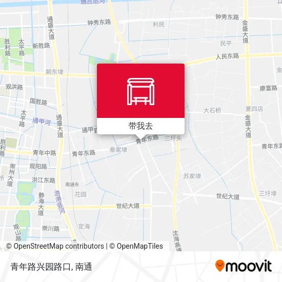 青年路兴园路口地图