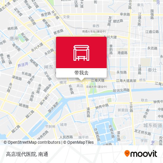 高店现代医院地图