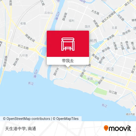 天生港中学地图