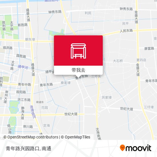 青年路兴园路口地图