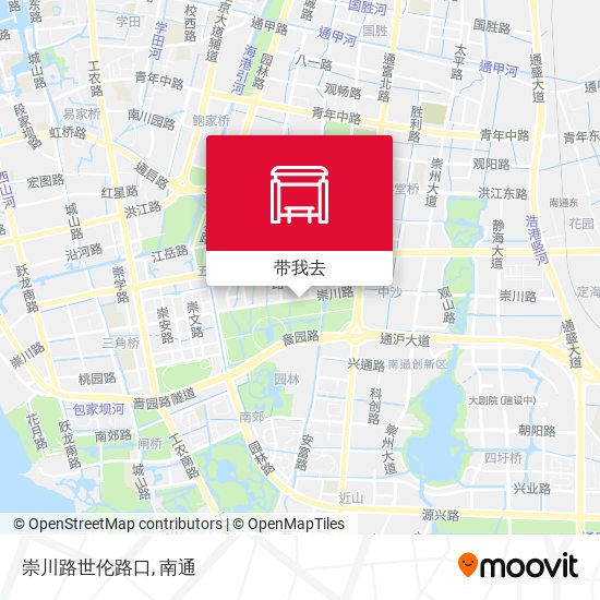 崇川路世伦路口地图