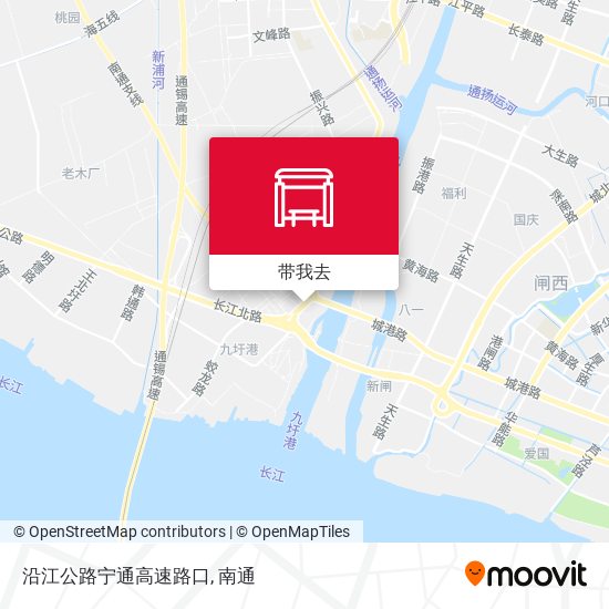 沿江公路宁通高速路口地图